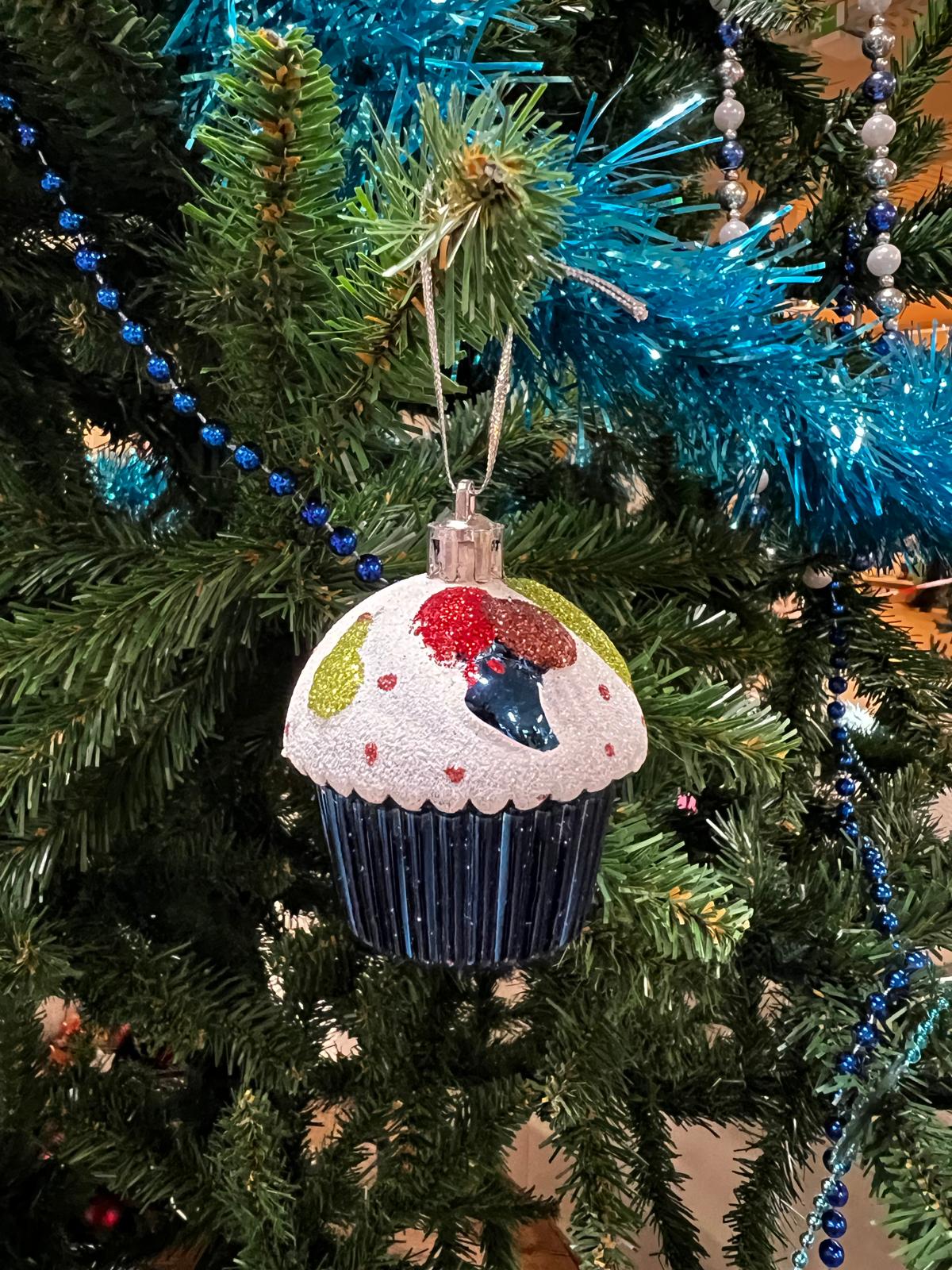 Kerstbal cupcake