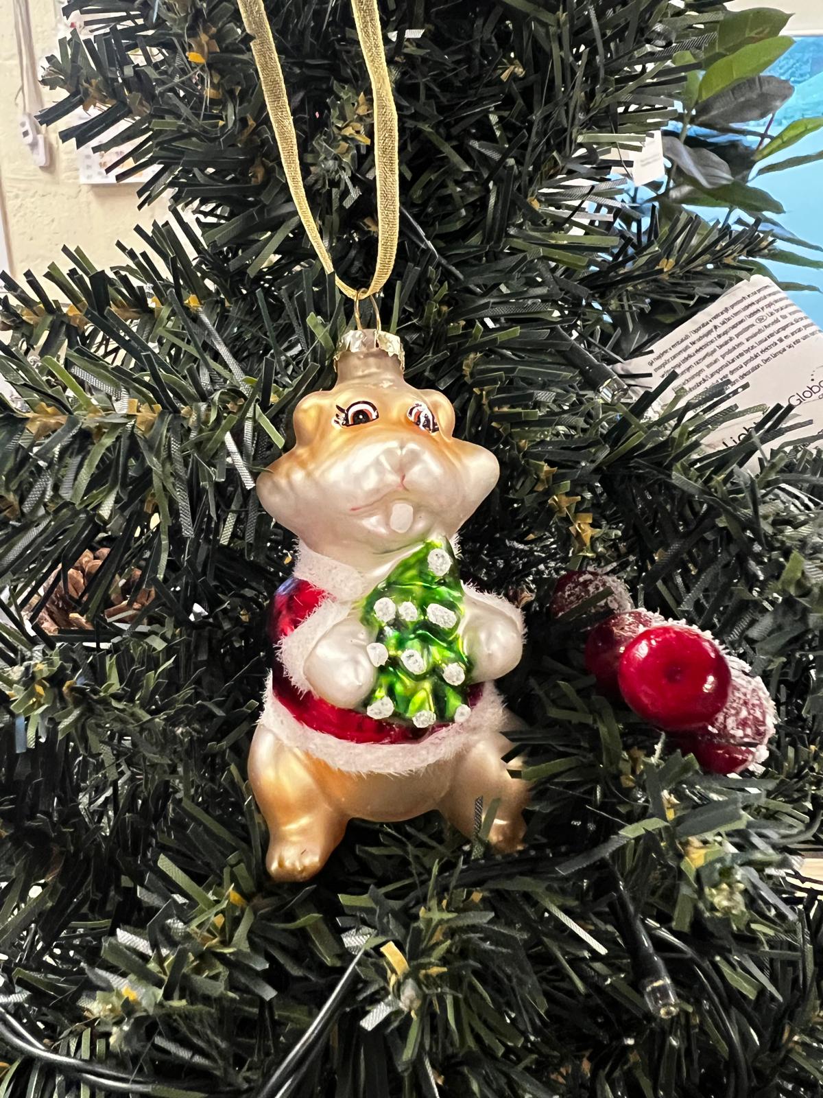 Kerstbal hamster